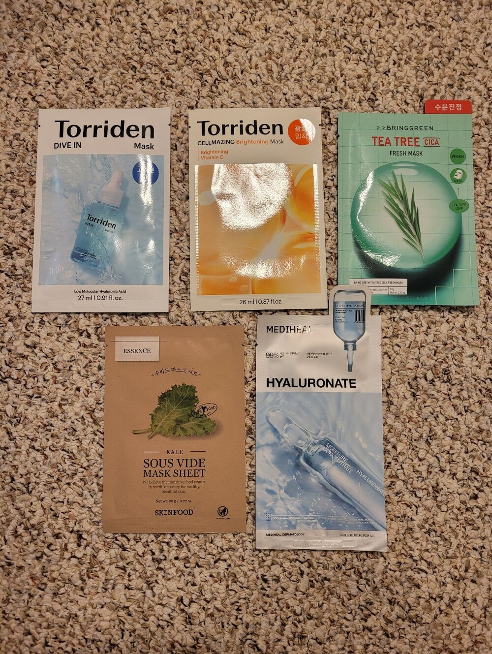 Free With Purchase - Set of 5 K-Beauty Sheet Masks